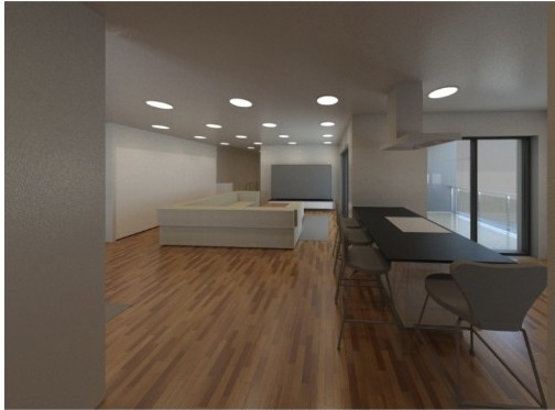 Sala e entrada — Proposta de interior em 3D